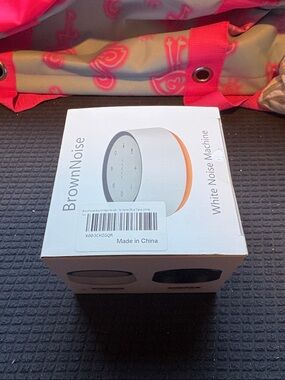 White Noise Machine - Brown Noise Portable Sound Machine (White/Orange)